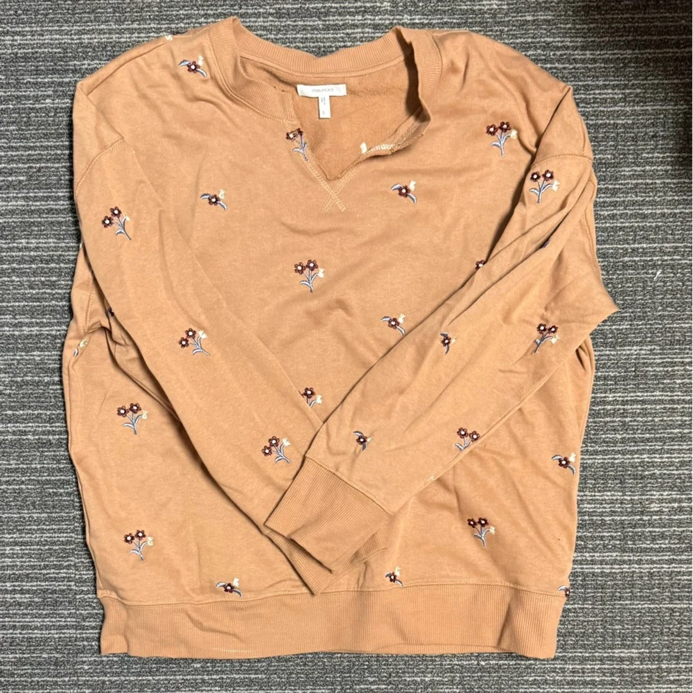 Floral Embroidered Sweater - Picture 1 of 3
